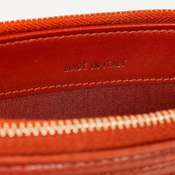 Chanel Red Grained Calfskin GHW Quilted Small Boy Clutch With Chain - Picture 10 of 13